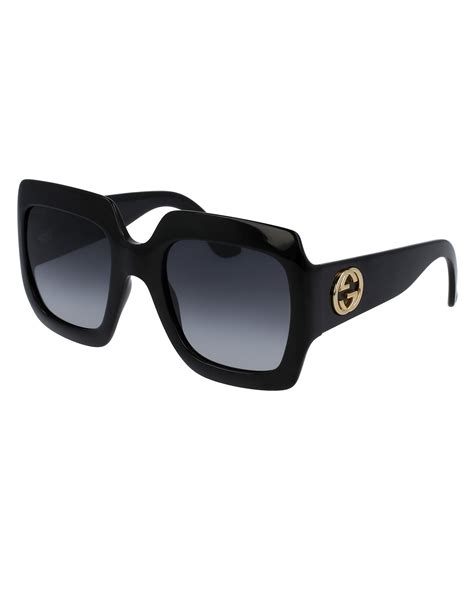 gucci black glasses|Gucci oversized square sunglasses black.